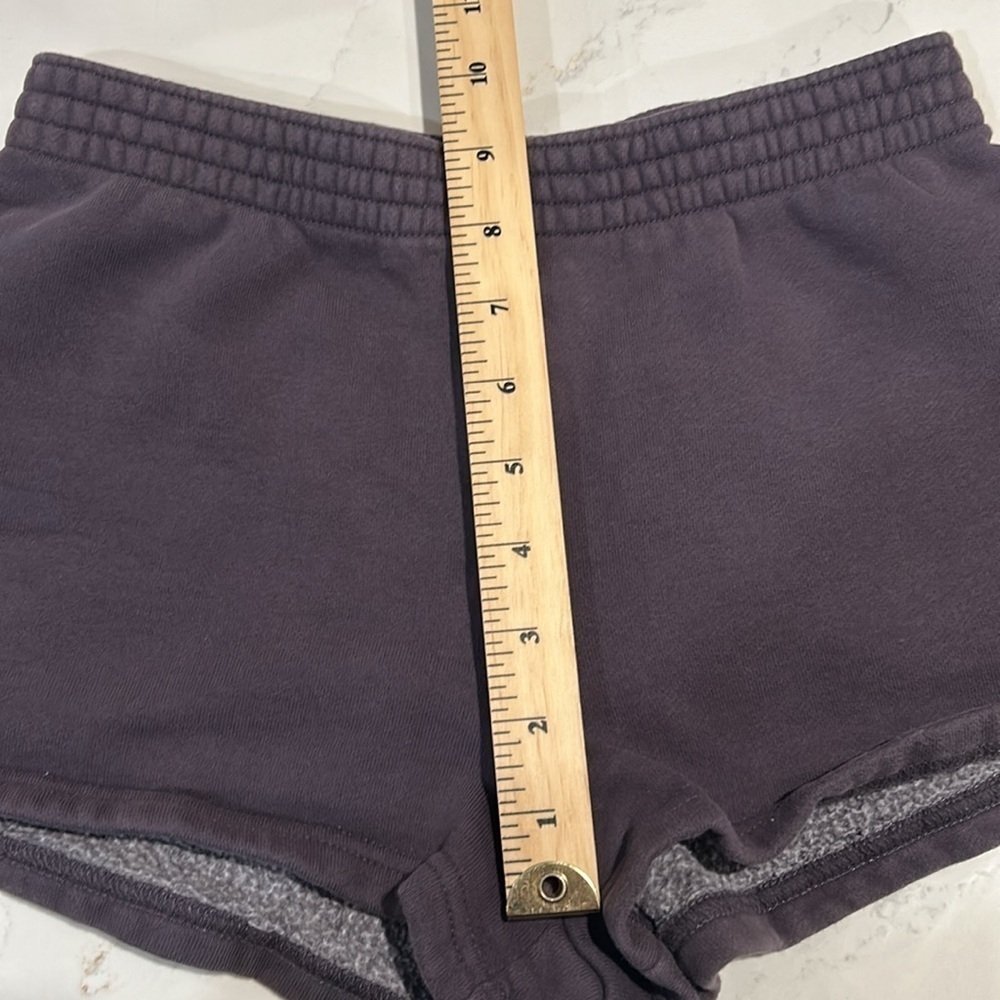 TNA Short Sweat Shorts Elastic waist no pockets Deep Purple/Gray Size 2XS - Picture 4 of 6